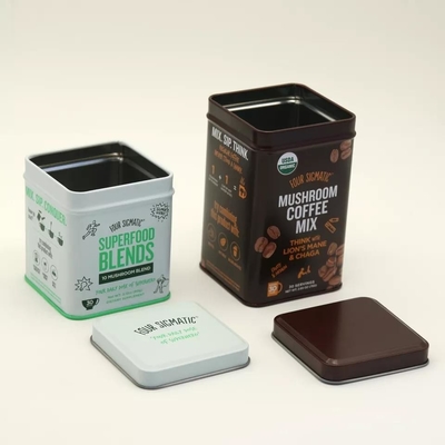 Saham Food Graded Rectangular Metal Tinplate Tinplate Dengan Pencetakan yang Disesuaikan